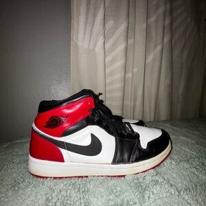 Nike Black, White, and Red Sneakers